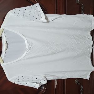 Gaudi white rhinestone top